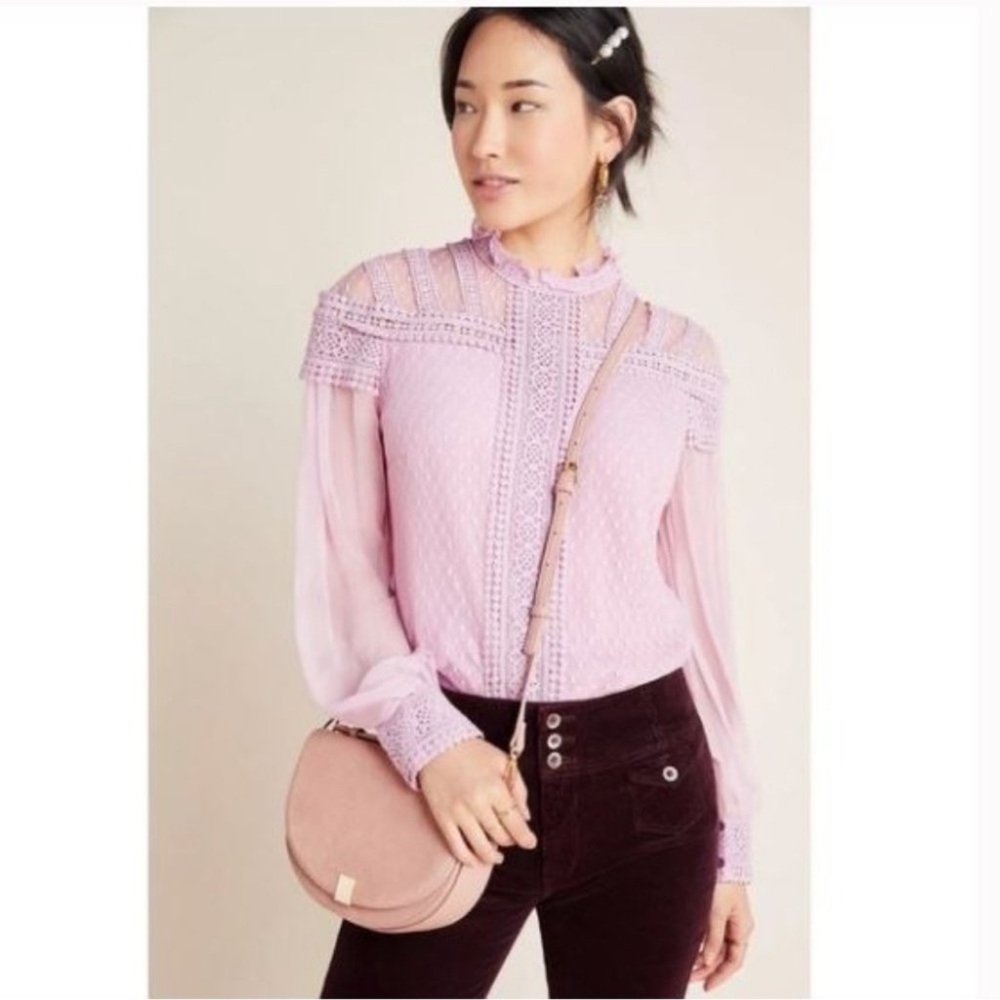 NWT Anthropologie Atsu Priscilla Pink
Embroidered Blouse Size 6